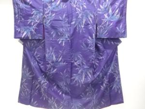 大正ロマン　笹模様織り出し銘仙着物